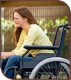 Girl in wheelchair